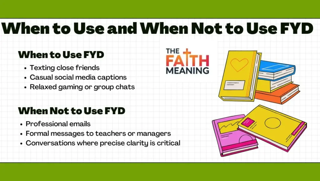 When to Use and When Not to Use FYD