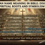 Tristan Name Meaning in Bible: Discover the Spiritual Roots and Symbolism (2026)