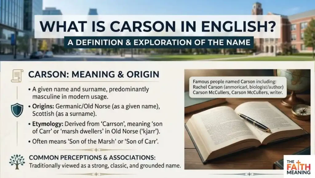 What Is Carson in English?