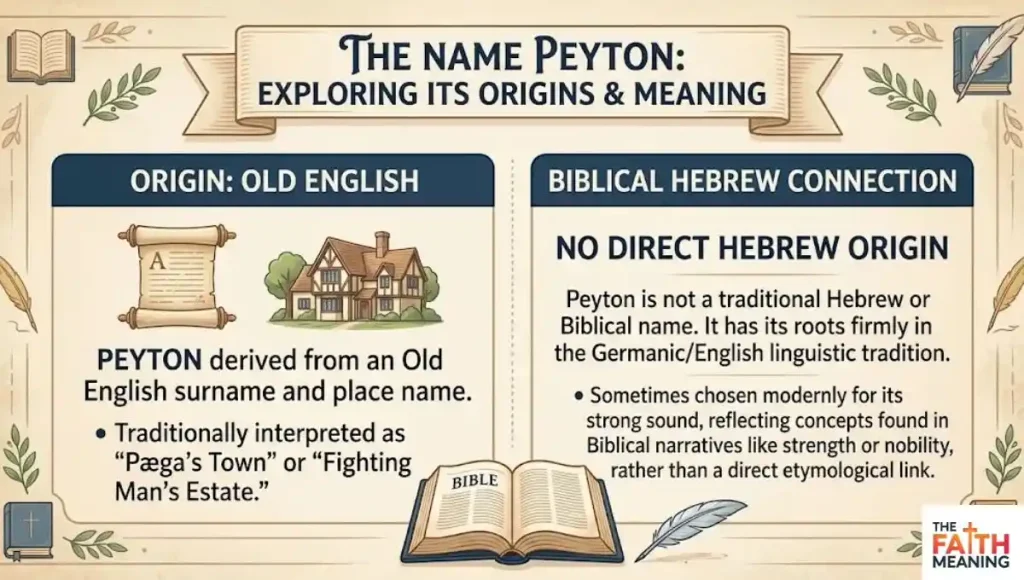 Peyton Name Meaning in the Bible Hebrew