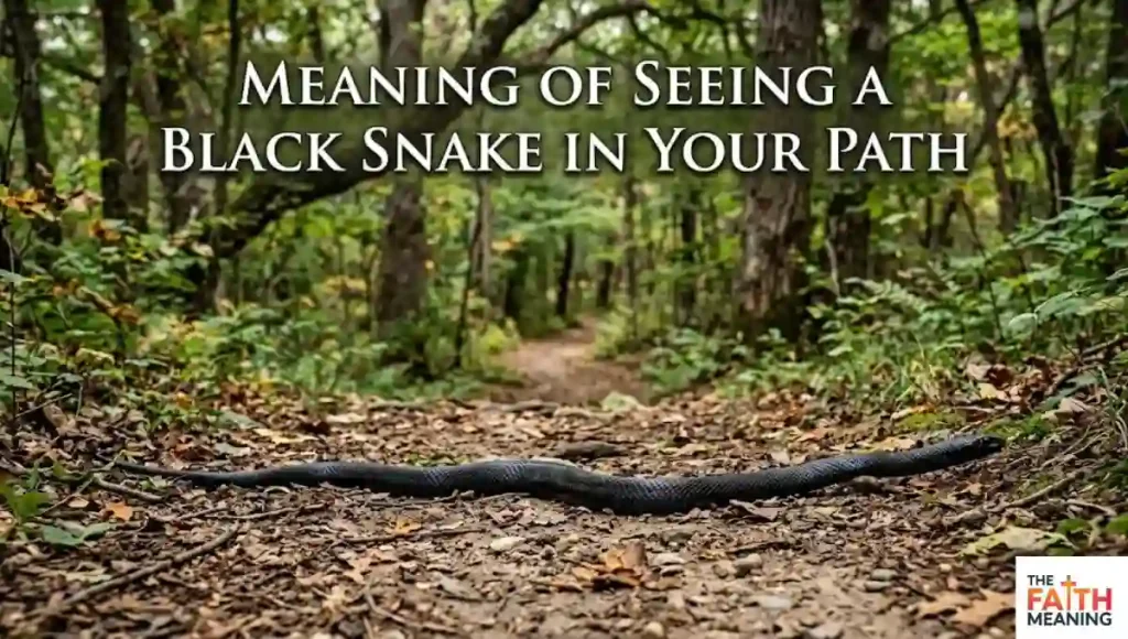 Meaning of Seeing a Black Snake in Your Path