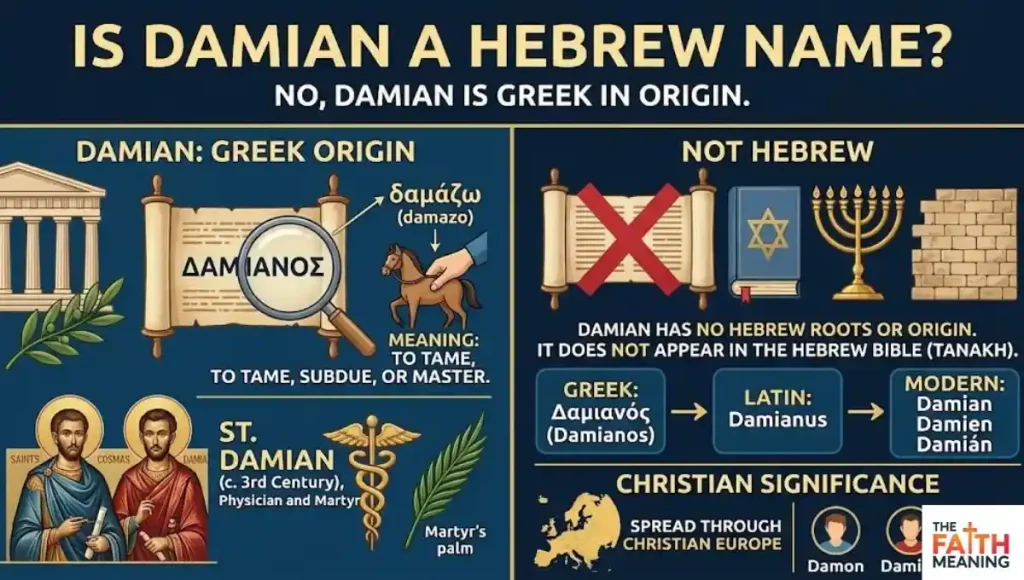 Is Damian a Hebrew Name?