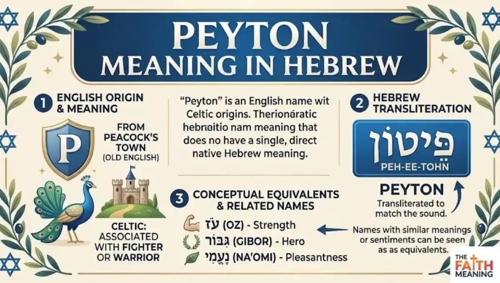 Peyton Name Meaning in Hebrew